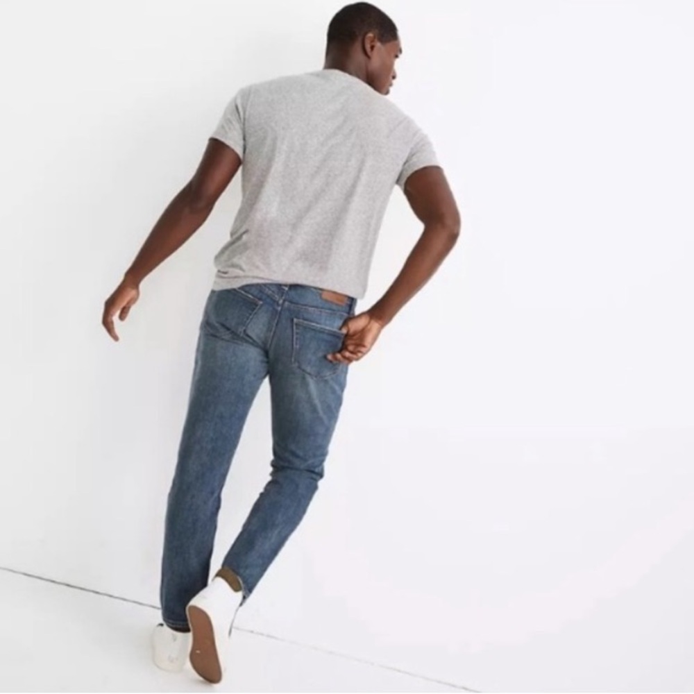 NWT Mens Madewell Athletic Slim Blue Jeans Flex Stretch Denim N1995 SIZE 34 x 34 - Picture 4 of 4